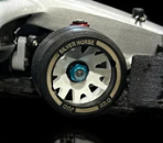 Special Edition Silver Horse White Wheels EVO 2WD Racing "JUD" Threaded Carbon-Fiber