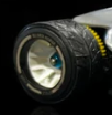 Special Edition Silver Horse White Wheels EVO 2WD Racing "JUD" Threaded Carbon-Fiber