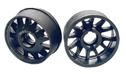 Nexx Racing 2WD “JUD” Threaded Carbon-Fiber Reinforced EVO Flanged Front Wheels (2) pcs for Mini-Z (Black)