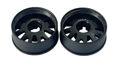 Nexx Racing 2WD “JUD” Threaded Carbon-Fiber Reinforced EVO Flanged Front Wheels (2) pcs for Mini-Z (Black)