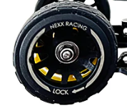 Nexx Racing 2WD “JUD” Threaded Carbon-Fiber Reinforced EVO Flanged Front Wheels (2) pcs for Mini-Z (Black)