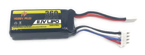 HobbyPlus 11.1V 3S 360MAH 20C Lipo Battery
