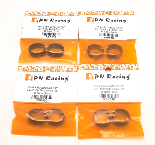 PN Racing Mini-Z KSK Compound RCP Low Profile Slick 8.5mm Tire 40 Shore (2pcs)