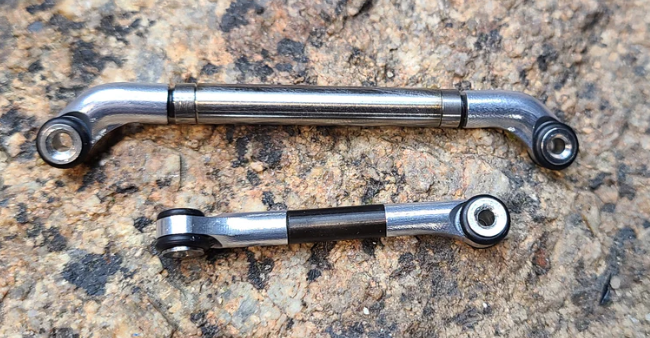 3Flow9 V2.1 Rolling Steel Steering Link - Fits(Metal) MEUS ISO SCX24 Axles (Choose Color)