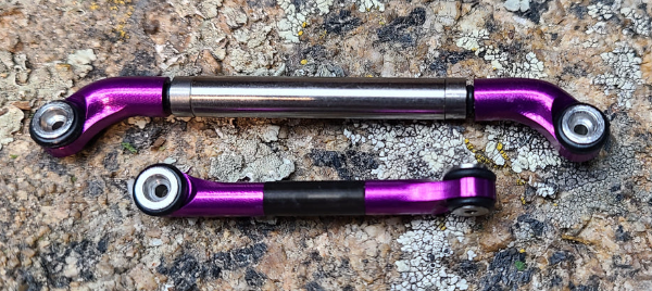 3Flow9 V2.1 Rolling Steel Steering Link - Fits(Metal) MEUS ISO SCX24 Axles (Choose Color)