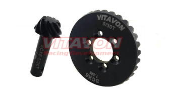 VITAVON HD (Choos3e Tooth) Steel Ring & Pinion Spiral Cut Bevel Gear For Axial SCX6