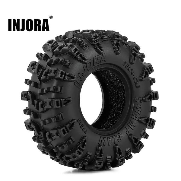 INJORA 0.7" 36*14mm Swamp Claw Tires for 1/30 SCX30 (T7019) (4)