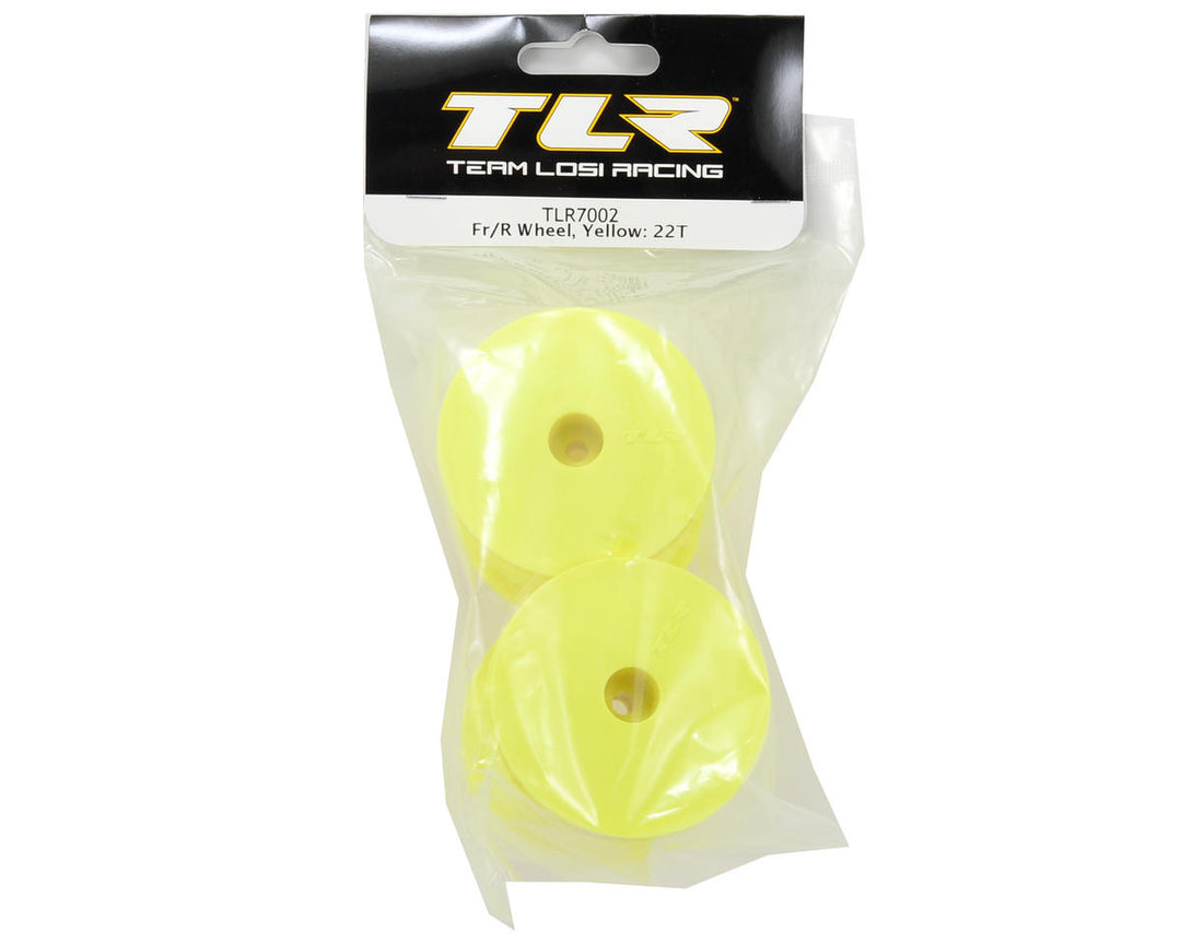 Team Losi Racing 12mm Hex 2.2" 1/10 Stadium Truck Wheels (2) (TLR 22T) (Yellow) - Iron City RC Hobbies