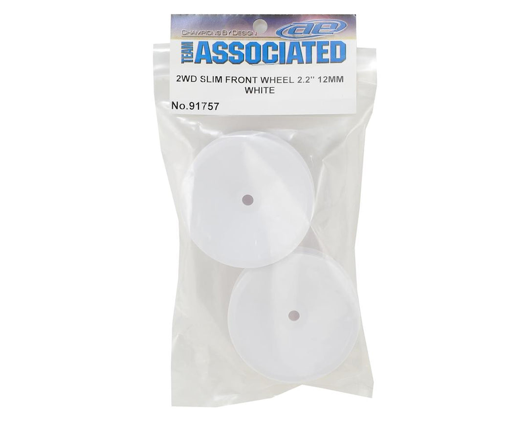 Associated 12mm Hex 2.2" "Slim" Front Buggy Wheels (White) (2) (B6) - Iron City RC Hobbies