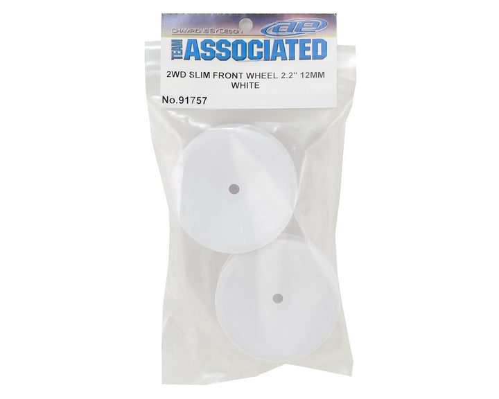 Associated 12mm Hex 2.2" "Slim" Front Buggy Wheels (White) (2) (B6) - Iron City RC Hobbies