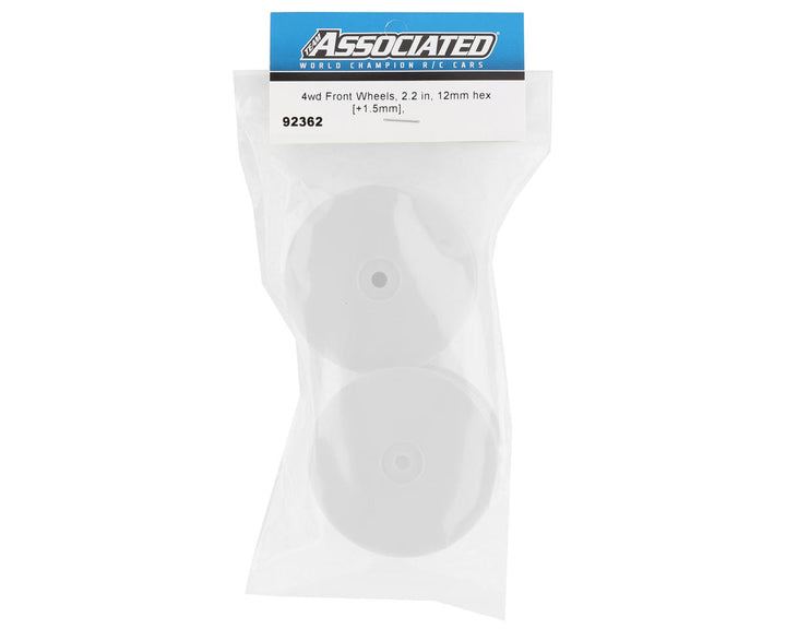 Associated 12mm Hex 2.2 4WD Front +1.5mm Buggy Wheels (2) (B74) (White) - Iron City RC Hobbies