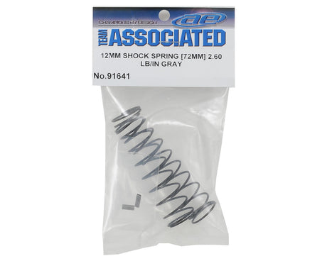Associated 12mm Rear Shock Spring (2) (Gray/2.60lbs) (72mm Long) - Iron City RC Hobbies