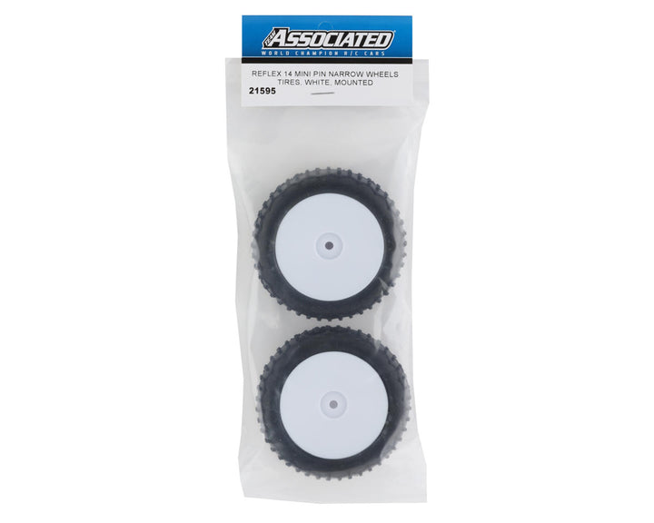Associated Reflex 14B Front Narrow Mounted Mini Pin Tire (2) (White) - Iron City RC Hobbies