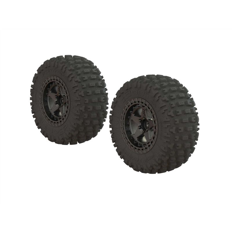 ARRMA Dboots 'Fortress SC' Tire Set Glued Gun Metal (2) - Iron City RC Hobbies