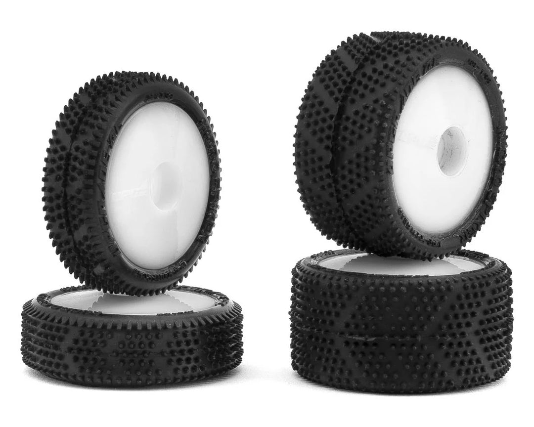 UpGrade RC Micro Spiker Pre-Mounted Front and Rear Carpet Tires for Losi® Micro-B (Yellow)