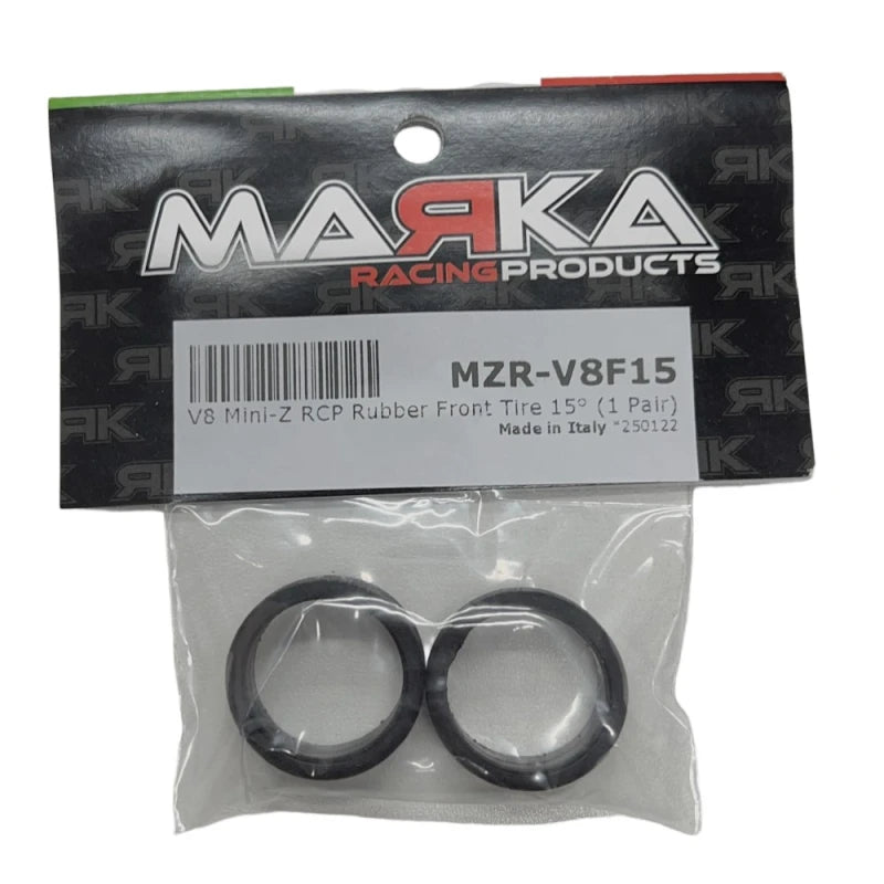 Marka V8 MINI-Z RCP RUBBER FRONT TIRE 15°, 8.5mm - Iron City RC Hobbies