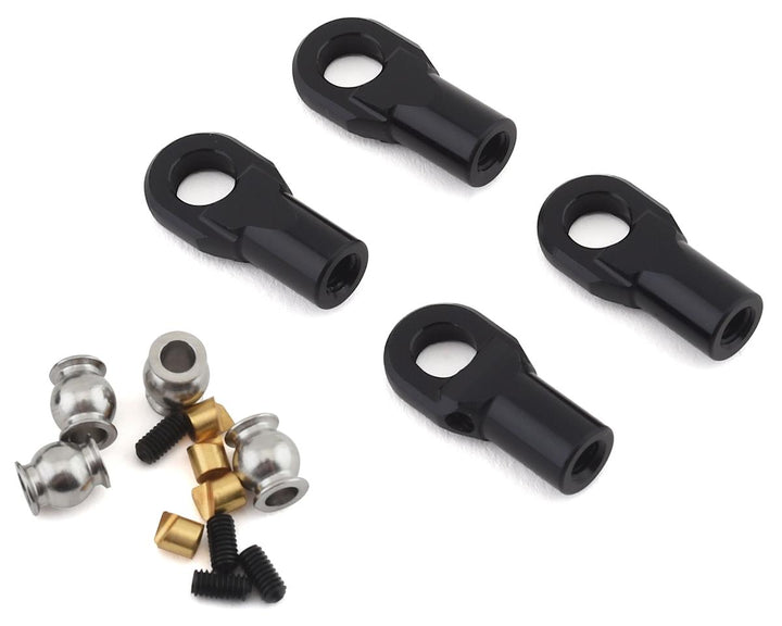 Vanquish Products M4 Machined Straight Rod Ends (Black) (4) - Iron City RC Hobbies