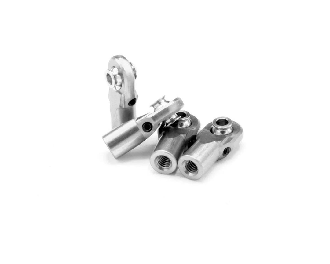 Vanquish Products M4 Machined Straight Rod Ends (Silver) (4) - Iron City RC Hobbies