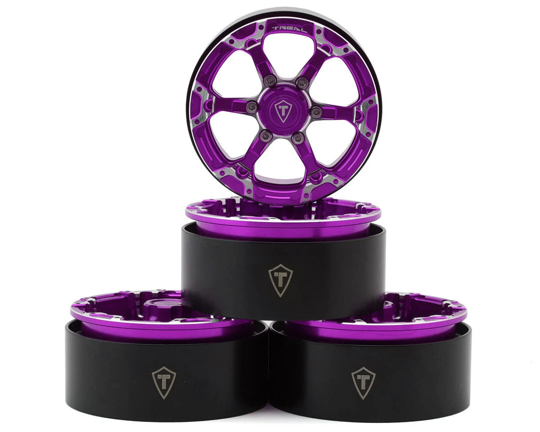 Treal Hobby Type 4P 1.9" 6-Spoke Beadlock Wheels (4)