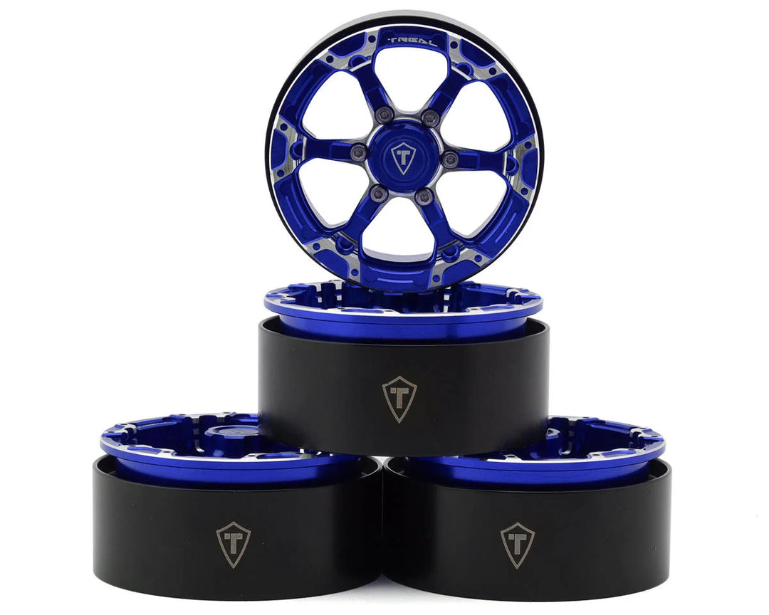 Treal Hobby Type 4P 1.9" 6-Spoke Beadlock Wheels (4)