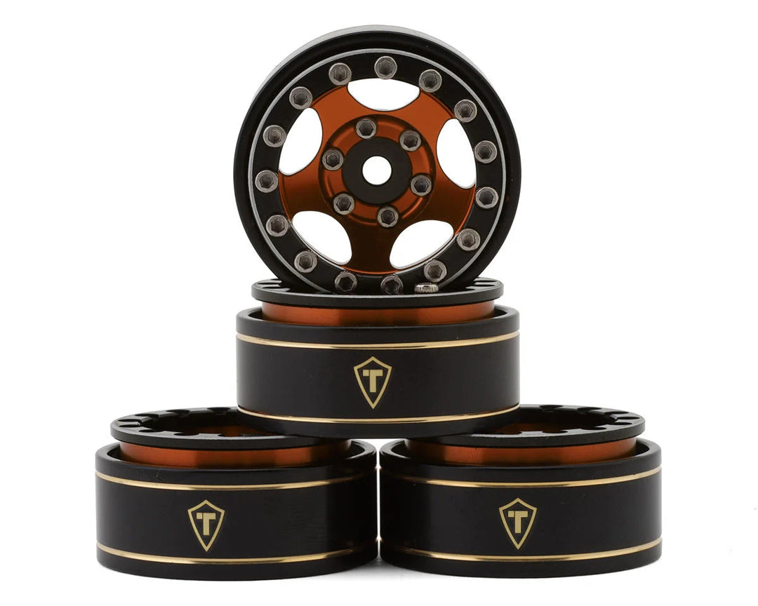 Treal Hobby Type B 1.0" 5-Spoke Beadlock Wheels (4) (22.4g)