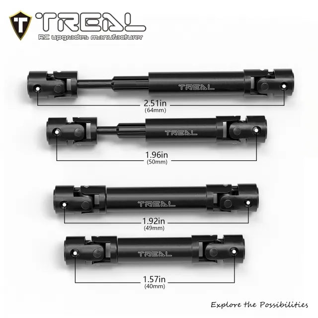 TREAL Harden Steel Heavy Duty Center Driveshafts for Redcat 1/18 Ascent18 - Iron City RC Hobbies