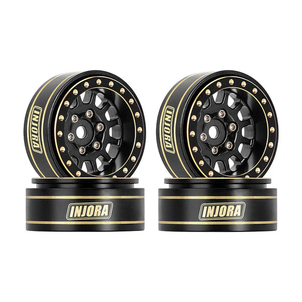 INJORA 1.0 Plus Brass -3.75mm Offset Wheels for Micro Crawlers (1101BK)