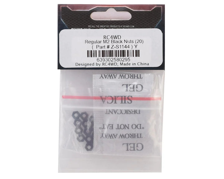 RC4WD M2 Regular Black Nuts (20) - Iron City RC Hobbies