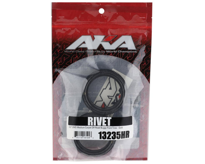 AKA Rivet Carpet 2.2" 2WD Front Buggy Tires (2) (Medium) (13235HR) - Iron City RC Hobbies