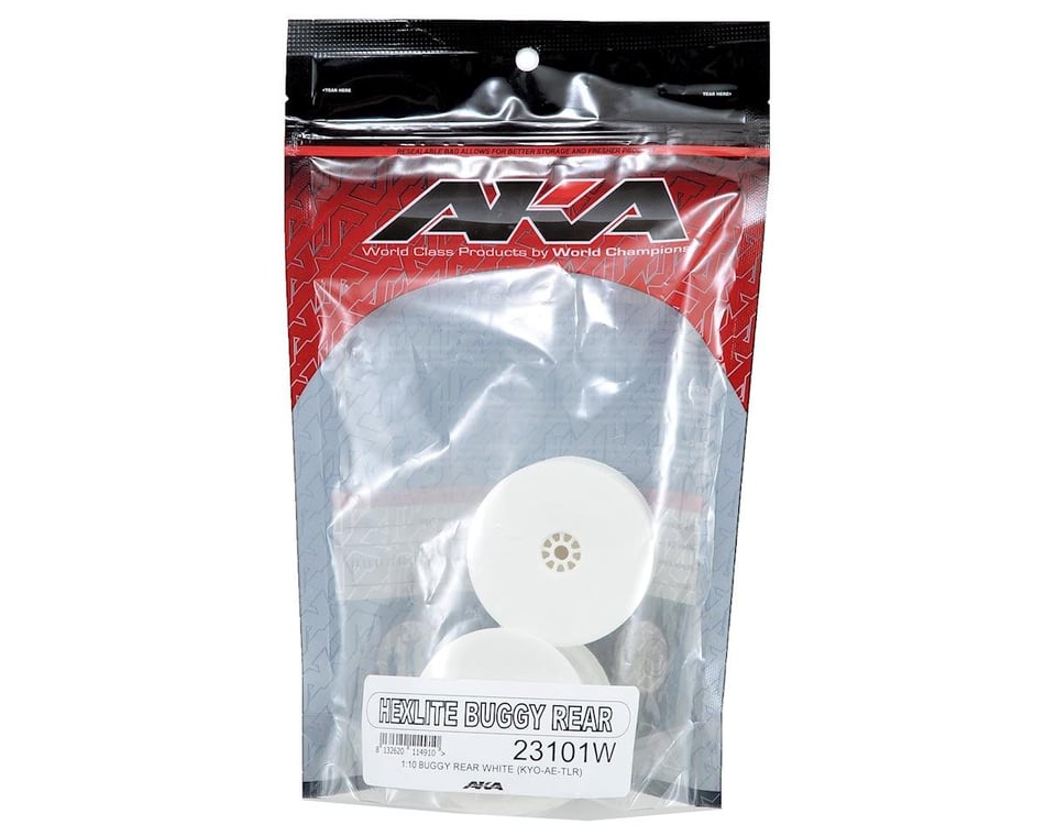 AKA 12mm Hex "HEXlite" 2.2 Rear Wheels (2) (B6/22/RB6/ZX6) (White) (23202W)