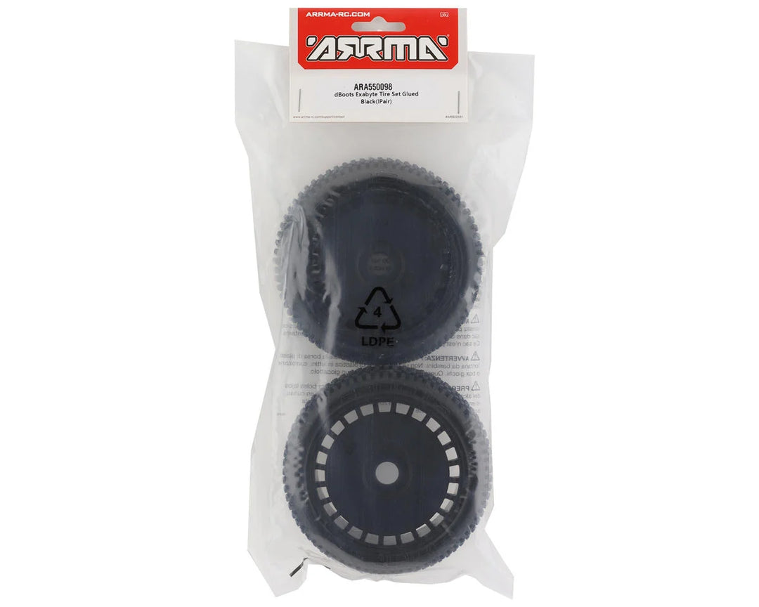 Arrma Pre-Mounted DBoots Exabyte Tire (Black) (2)