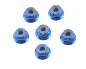 Associated FT M4 Aluminum Flange Locknut (6) - Iron City RC Hobbies