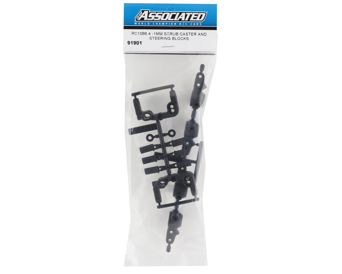 Associated RC10B6.4 -1mm Scrub Caster & Steering Blocks