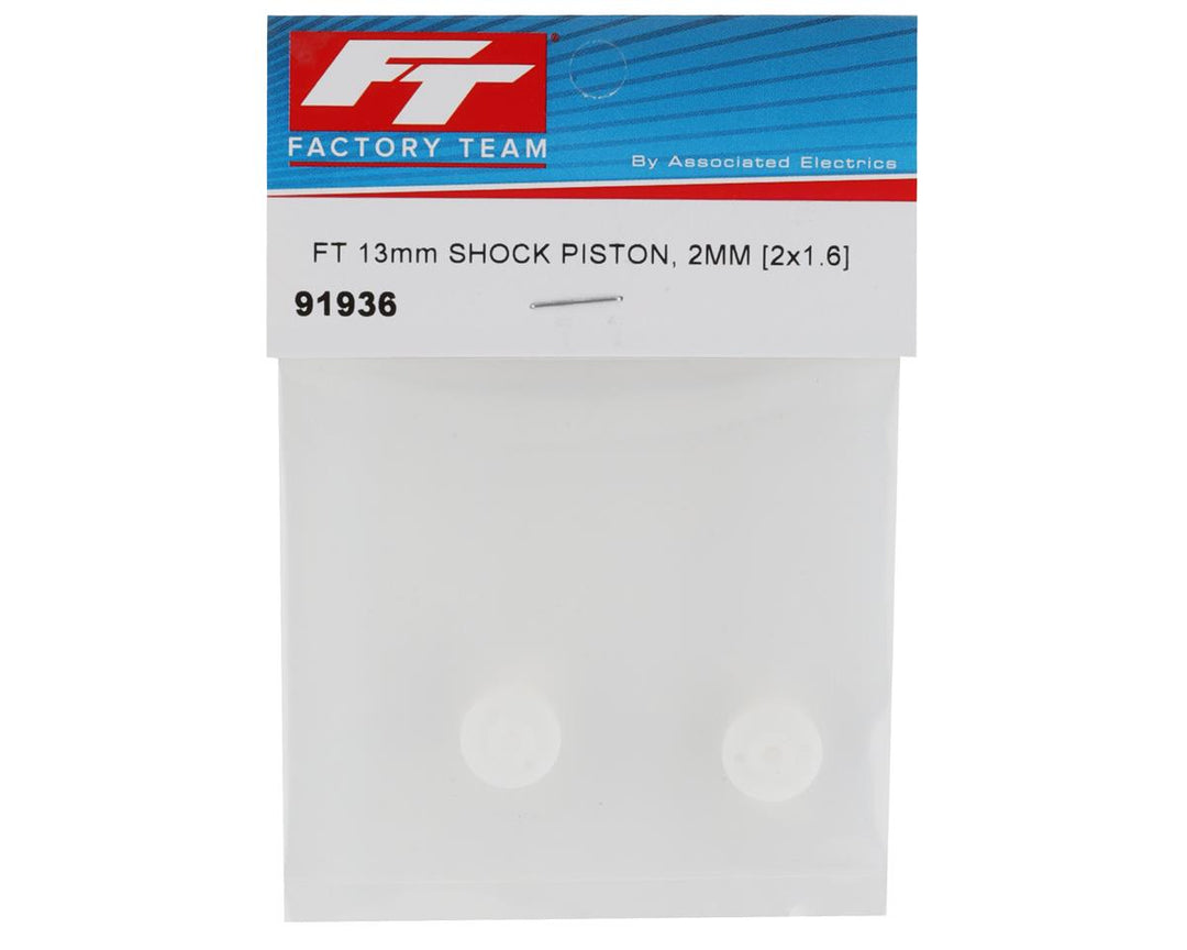 Associated FT 13mm 2mm Shock Piston (2) (2x1.6mm) - Iron City RC Hobbies