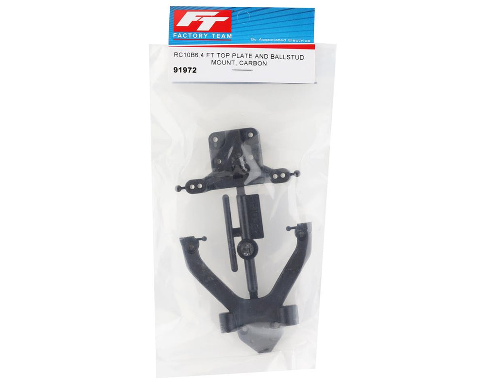 Associated FT RC10B6.4 Top Plate and Ballstud Mount Carbon - Iron City RC Hobbies