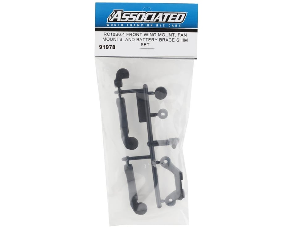 Team Associated RC10B6.4 Front Wing/Fan Mount & Battery Brace Shim Set (91978)