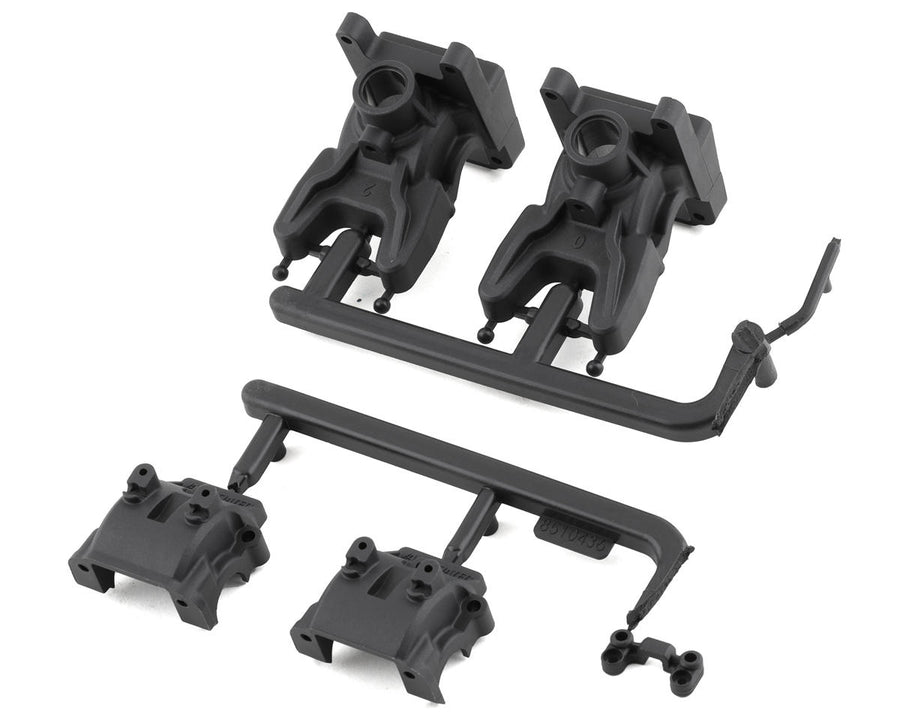 Associated FT RC10B74.2 Front Gearboxes (0 and 2 Diff Heights) Carbon - Iron City RC Hobbies