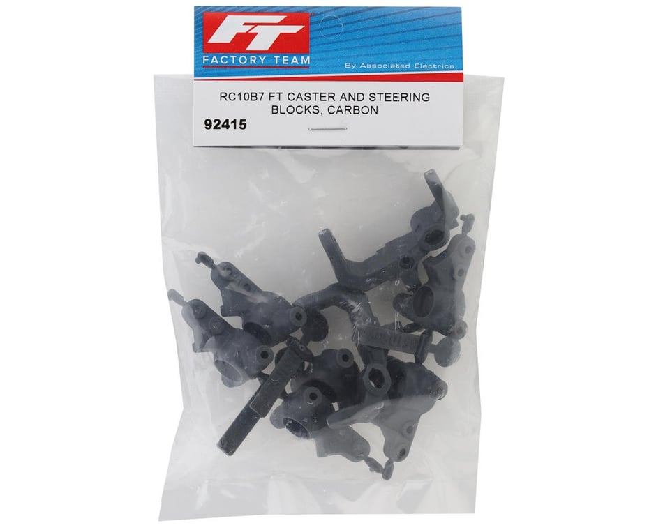 Team Associated > RC10 B7
Team Associated RC10B7 Factory Team Caster & Steering Blocks (Carbon) (92415)