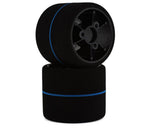 BSR Racing 1/12 Rear Mounted Foam Tires (2) (Blue Stripe)