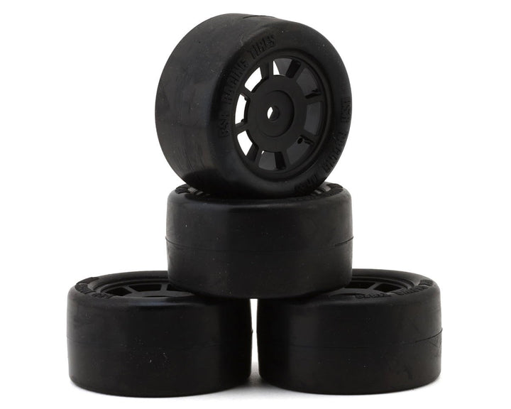 BSR Racing 1/12 Race Radial Pre-Mounted Rubber Carpet Tires (4) (Choose Compound)