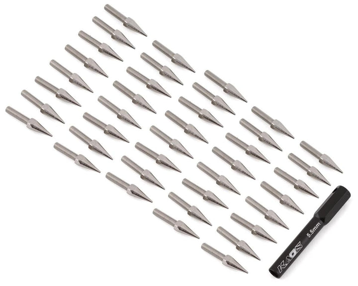 CEN 2.5mm Bullet Spiked Wheel Lug Bolts w/Tool (Sliver) (40) (CKD0612) - Iron City RC Hobbies