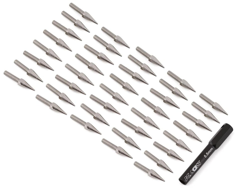 CEN 2.5mm Bullet Spiked Wheel Lug Bolts w/Tool (Sliver) (40) (CKD0612) - Iron City RC Hobbies