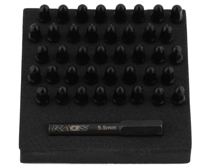 CEN RACING CKD0614 Bullet Wheel Lug (black) (40) (2.5mm studs) w/Tool - Iron City RC Hobbies