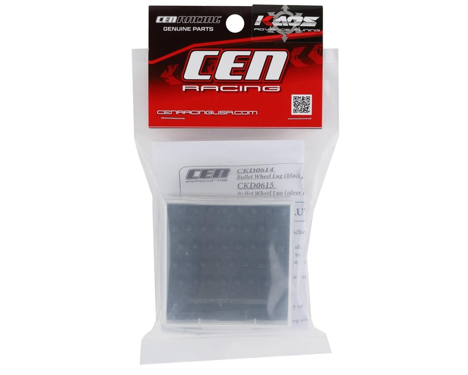 CEN RACING CKD0614 Bullet Wheel Lug (black) (40) (2.5mm studs) w/Tool - Iron City RC Hobbies
