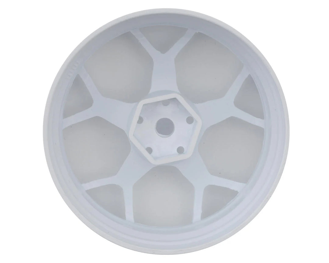 DS Racing Feathery Split Spoke Drift Wheels (White) (2) (Super Soft) w/12mm Hex (Choose Offset)