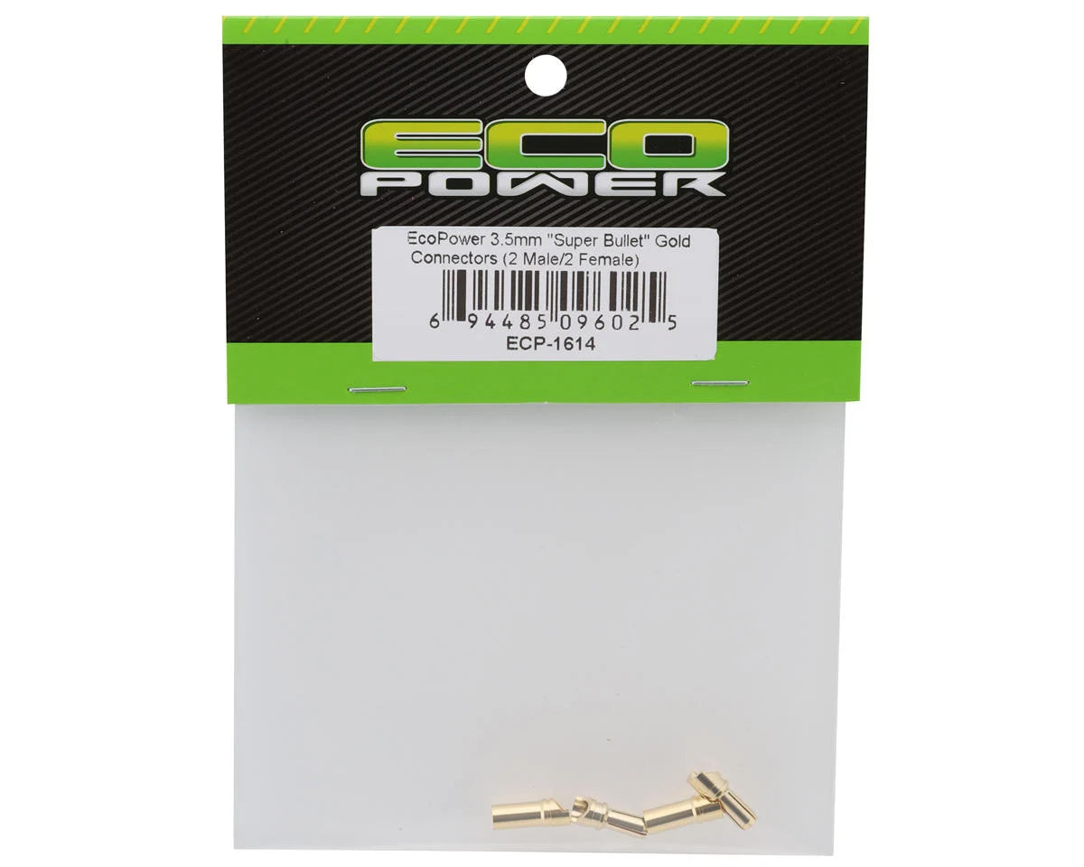 EcoPower 3.5mm "Super Bullet" Gold Connectors (2 Male/2 Female)