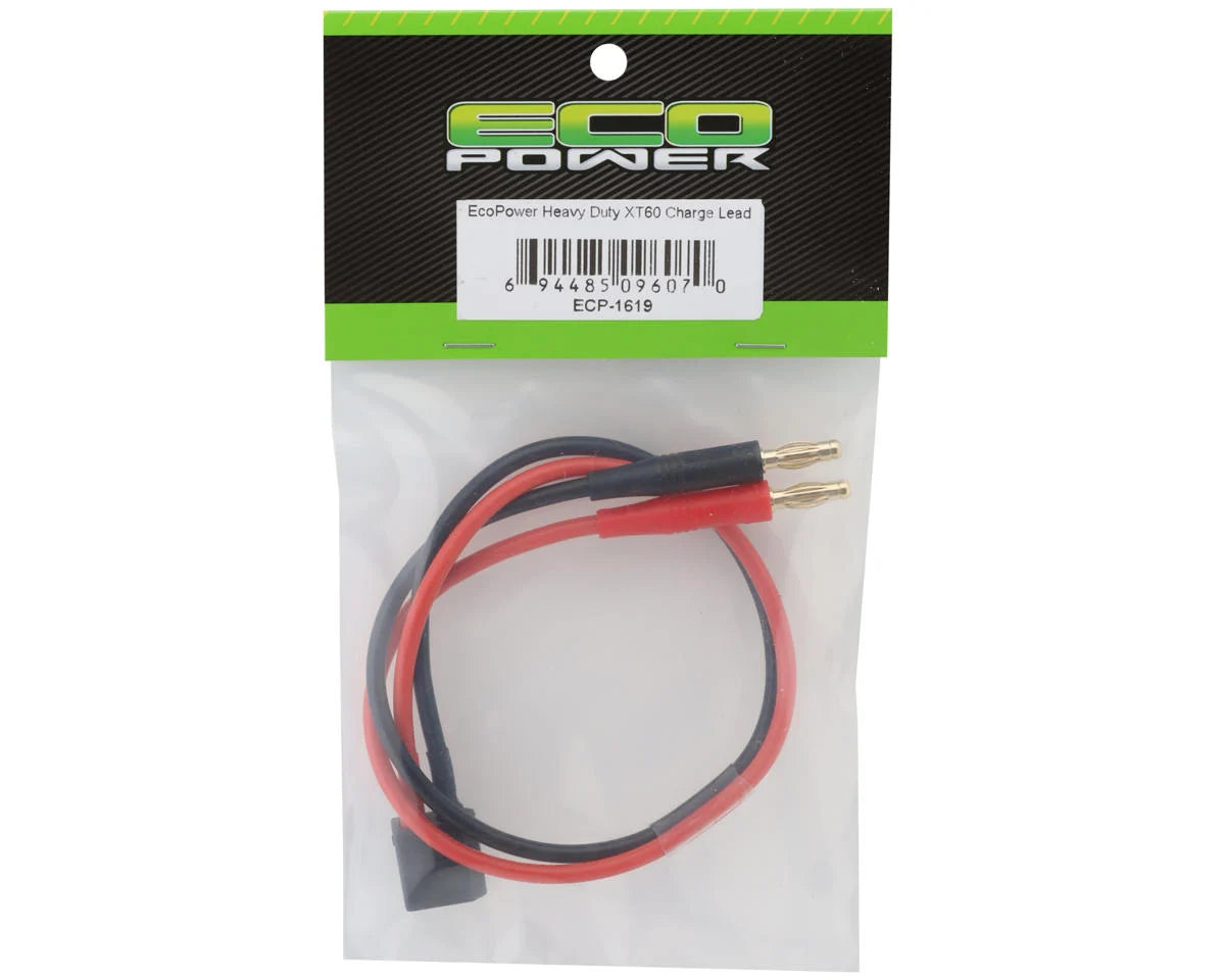 EcoPower Heavy Duty XT60 Charge Lead (14AWG) (Male XT60 to 4mm Banana Plug)