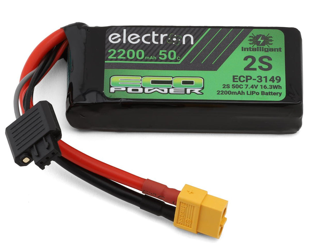 coPower "Electron" 2S 50C Intelligent LiPo Battery w/XT60 Connector (7.4V/2200mAh)