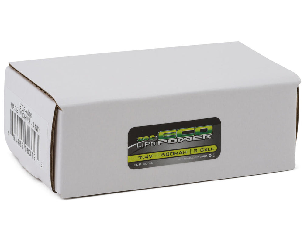 EcoPower 2S 30C LiPo Battery w/Molex Connector (7.4V/600mAh) (Fits: Furitek™ FX118/CR-18P) - Iron City RC Hobbies