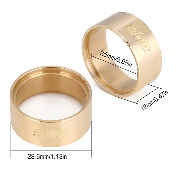 INJORA 12g/pcs Brass Inner Clamp Rings for INJORA 1.0" Wheels & 1.0" Tires